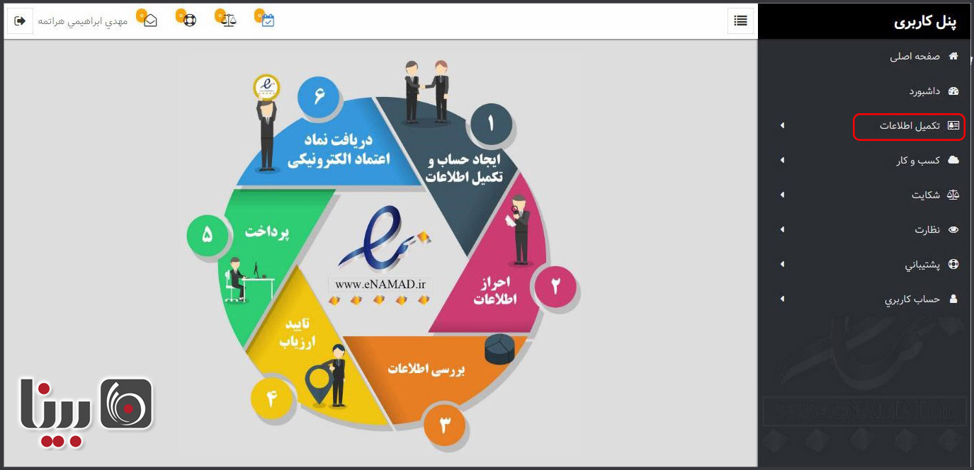 دریافت اینماد